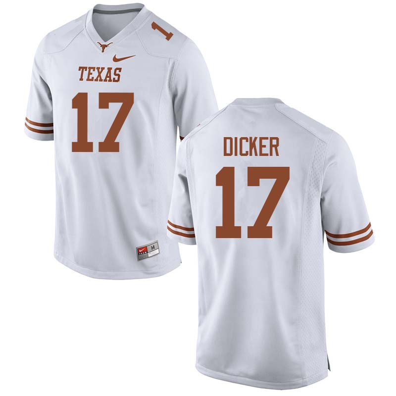 Men #17 Cameron Dicker Texas Longhorns College Football Jerseys Sale-White - Click Image to Close